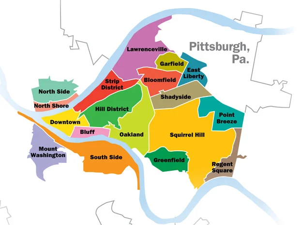 Map of Pittsburgh neighborhoods